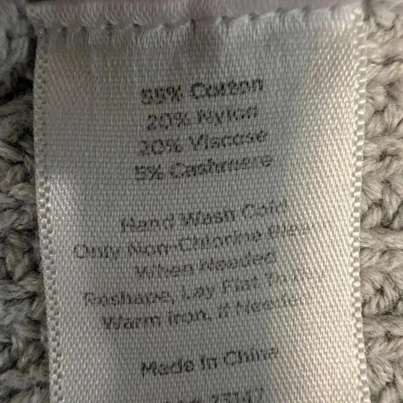 Haven Well Within Open Cotton Blend Cardigan, Gray, Size S - Picture 6 of 6